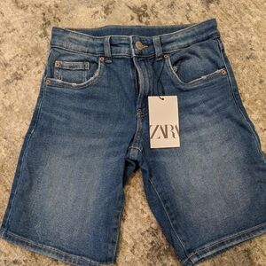 NWT Zara Boys Denim Shorts - Size 10 - Adjustable Waist